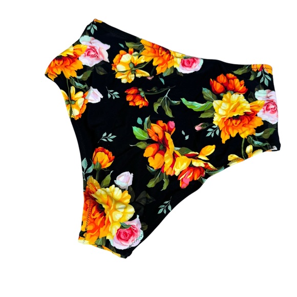Cupshe Sweet Floral High Waisted Bikini Bottom M - Picture 6 of 8